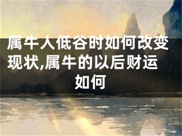 属牛人低谷时如何改变现状,属牛的以后财运如何