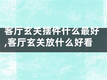 客厅玄关摆件什么最好,客厅玄关放什么好看