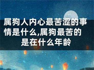属狗人内心最苦涩的事情是什么,属狗最苦的是在什么年龄