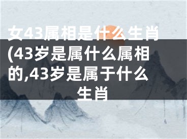 女43属相是什么生肖(43岁是属什么属相的,43岁是属于什么生肖