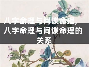 八字命理与间谍命理,八字命理与间谍命理的关系