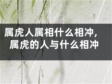属虎人属相什么相冲,属虎的人与什么相冲