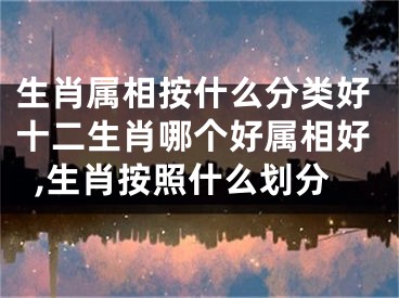 生肖属相按什么分类好十二生肖哪个好属相好,生肖按照什么划分