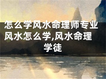 怎么学风水命理师专业风水怎么学,风水命理学徒
