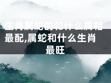 生肖属蛇的和什么属相最配,属蛇和什么生肖最旺