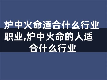 炉中火命适合什么行业职业,炉中火命的人适合什么行业