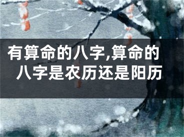 有算命的八字,算命的八字是农历还是阳历