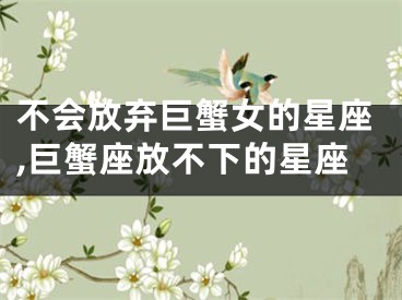 不会放弃巨蟹女的星座,巨蟹座放不下的星座