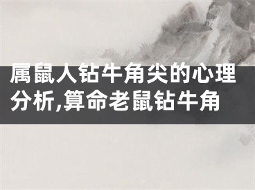 属鼠人钻牛角尖的心理分析,算命老鼠钻牛角