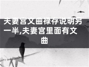 夫妻宫文曲禄存说明另一半,夫妻宫里面有文曲