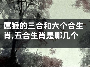 属猴的三合和六个合生肖,五合生肖是哪几个