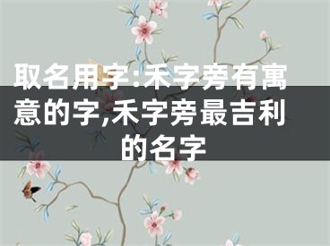 取名用字:禾字旁有寓意的字,禾字旁最吉利的名字