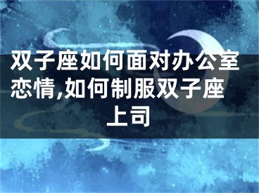 双子座如何面对办公室恋情,如何制服双子座上司
