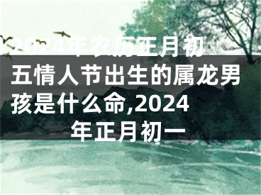 2024年农历正月初五情人节出生的属龙男孩是什么命,2024年正月初一