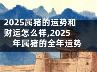 2025属猪的运势和财运怎么样,2025年属猪的全年运势