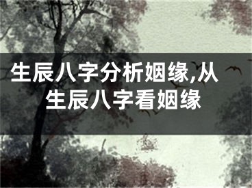 生辰八字分析姻缘,从生辰八字看姻缘