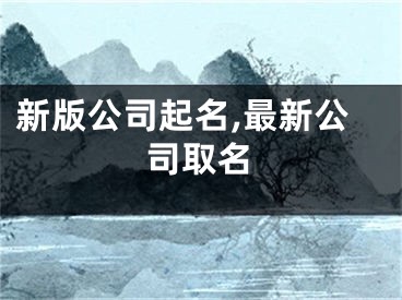 新版公司起名,最新公司取名
