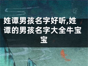 姓谭男孩名字好听,姓谭的男孩名字大全牛宝宝