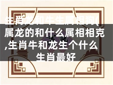 生肖龙和牛生属相狗(属龙的和什么属相相克,生肖牛和龙生个什么生肖最好