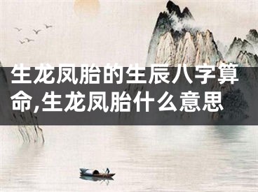 生龙凤胎的生辰八字算命,生龙凤胎什么意思