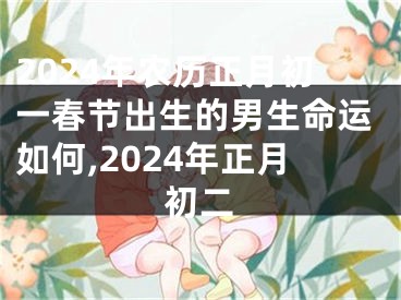 2024年农历正月初一春节出生的男生命运如何,2024年正月初二