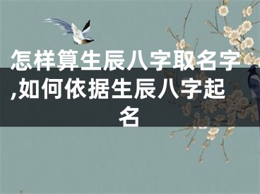 怎样算生辰八字取名字,如何依据生辰八字起名