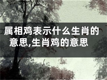 属相鸡表示什么生肖的意思,生肖鸡的意思