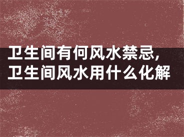 卫生间有何风水禁忌,卫生间风水用什么化解