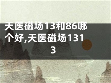 天医磁场13和86哪个好,天医磁场1313