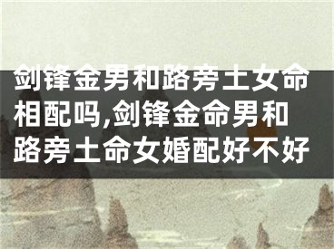 剑锋金男和路旁土女命相配吗,剑锋金命男和路旁土命女婚配好不好