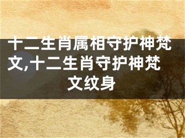 十二生肖属相守护神梵文,十二生肖守护神梵文纹身