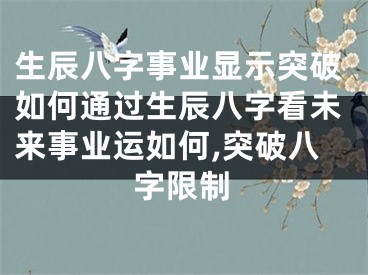 生辰八字事业显示突破如何通过生辰八字看未来事业运如何,突破八字限制