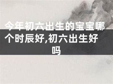 今年初六出生的宝宝哪个时辰好,初六出生好吗
