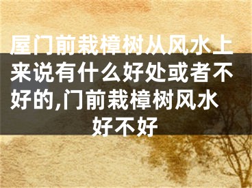 屋门前栽樟树从风水上来说有什么好处或者不好的,门前栽樟树风水好不好