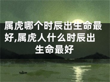 属虎哪个时辰出生命最好,属虎人什么时辰出生命最好