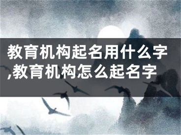 教育机构起名用什么字,教育机构怎么起名字
