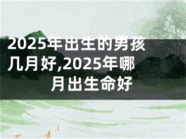 2025年出生的男孩几月好,2025年哪月出生命好