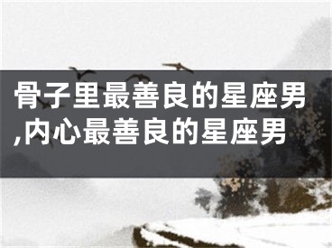 骨子里最善良的星座男,内心最善良的星座男