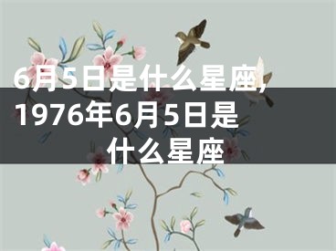 6月5日是什么星座,1976年6月5日是什么星座