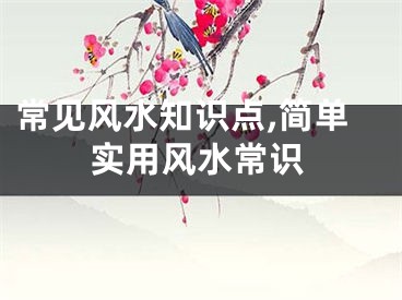常见风水知识点,简单实用风水常识