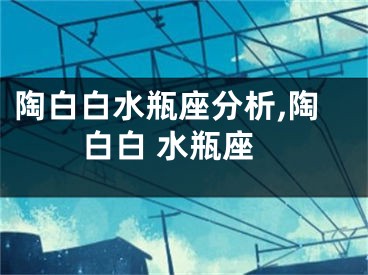 陶白白水瓶座分析,陶白白 水瓶座