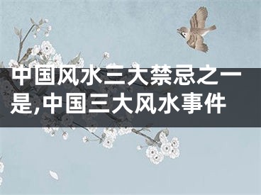 中国风水三大禁忌之一是,中国三大风水事件