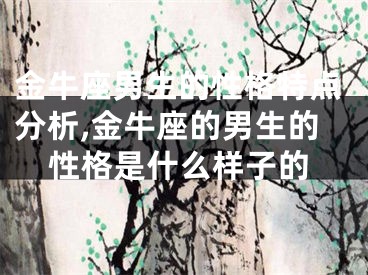金牛座男生的性格特点分析,金牛座的男生的性格是什么样子的