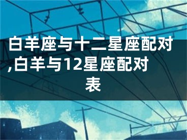 白羊座与十二星座配对,白羊与12星座配对表