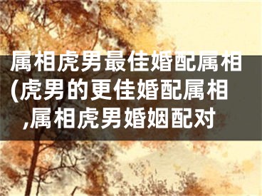 属相虎男最佳婚配属相(虎男的更佳婚配属相,属相虎男婚姻配对