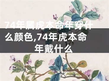 74年属虎本命年穿什么颜色,74年虎本命年戴什么