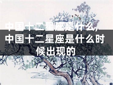 中国十二星座是什么,中国十二星座是什么时候出现的