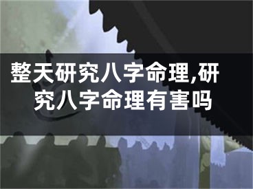 整天研究八字命理,研究八字命理有害吗