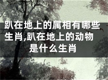 趴在地上的属相有哪些生肖,趴在地上的动物是什么生肖