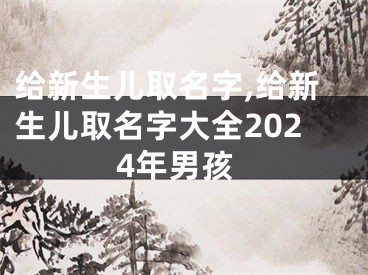 给新生儿取名字,给新生儿取名字大全2024年男孩